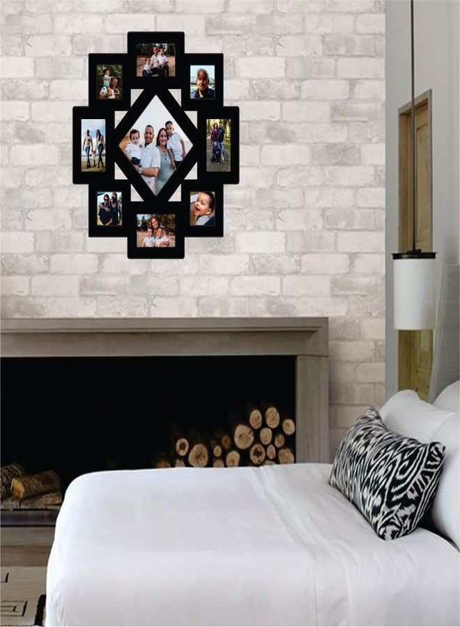 PICRAZEE إطار صور جداري خشبي من PICRAZEE لأعياد الميلاد | الذكرى السنوية | الانتقال إلى منزل جديد (9 صور، أسود، المقاس: 24 × 24 بوصة) - Image 2